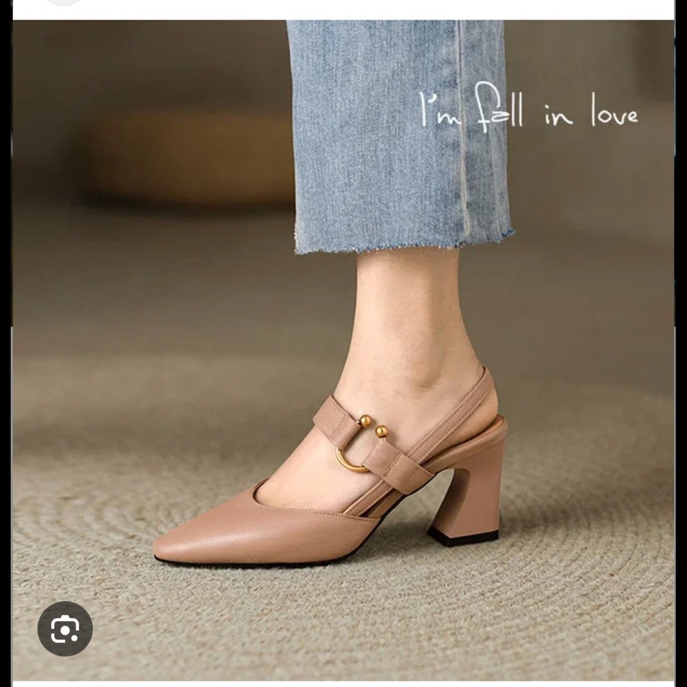 Elegant Tan Slingback Heels